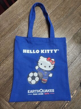 Hello Kitty x Earthquakes Blue Tote Bag